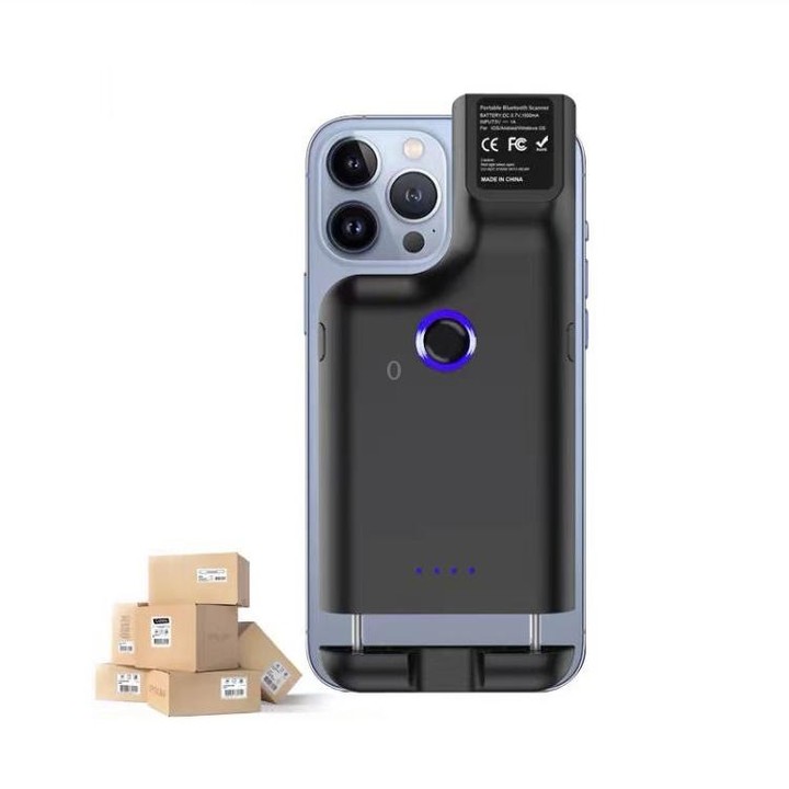 HC101D 2D Bluetooth Barcode Scanner Wireless Back Clip Phone Barcode Reader, Spec: Side