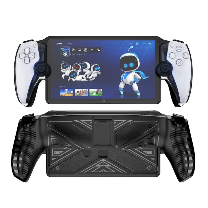 For Sony PlayStation Portal TPU Protective Case Cover With Stand(Black)