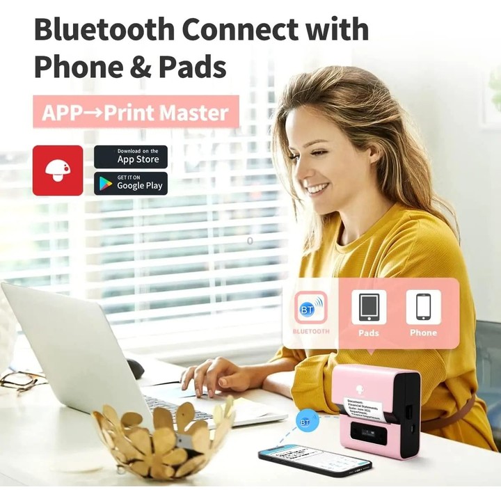 Phomemo M221 Thermal Wireless Label Printer Barcode Bluetooth Label Maker(White)