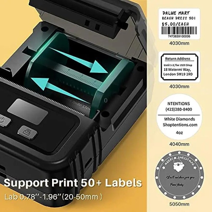 Phomemo M120 Label Maker Barcode Printer Bluetooth Thermal Label Machine(White)