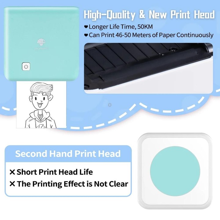 Phomemo M02 PRO Pocket Mini Small Portable Bluetooth Wrong Thermal Tag Printer(Green)