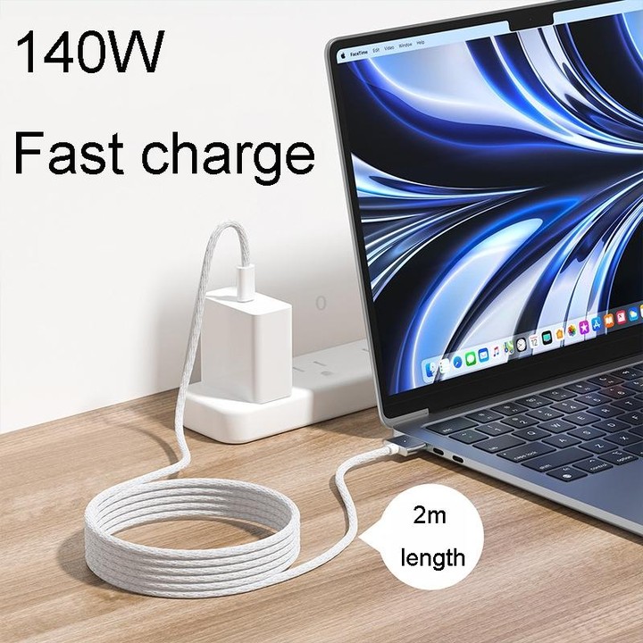 2m For Macbook Air/Pro Series Type-C To Magsafe 3 Braided Magnetic Cable(Midnight Blue)