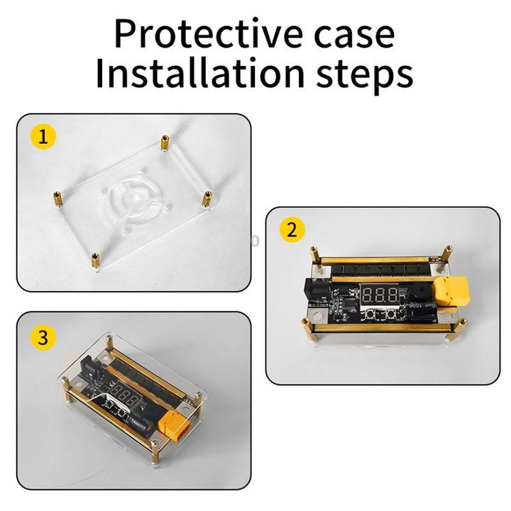 GX591 Full Functional Version 12V Handheld Portable 18650 Mobile Lithium Battery Point Welding Machine, Style: With Acrylic Shel