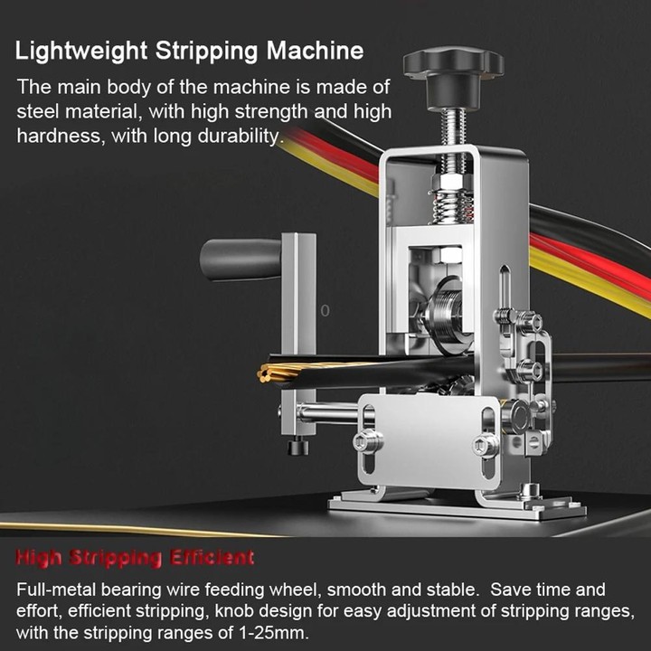 Household Hand-Cranked Small Stripping Machine Waste Wire And Cable Stripping Tool, Style: Peeling Machine