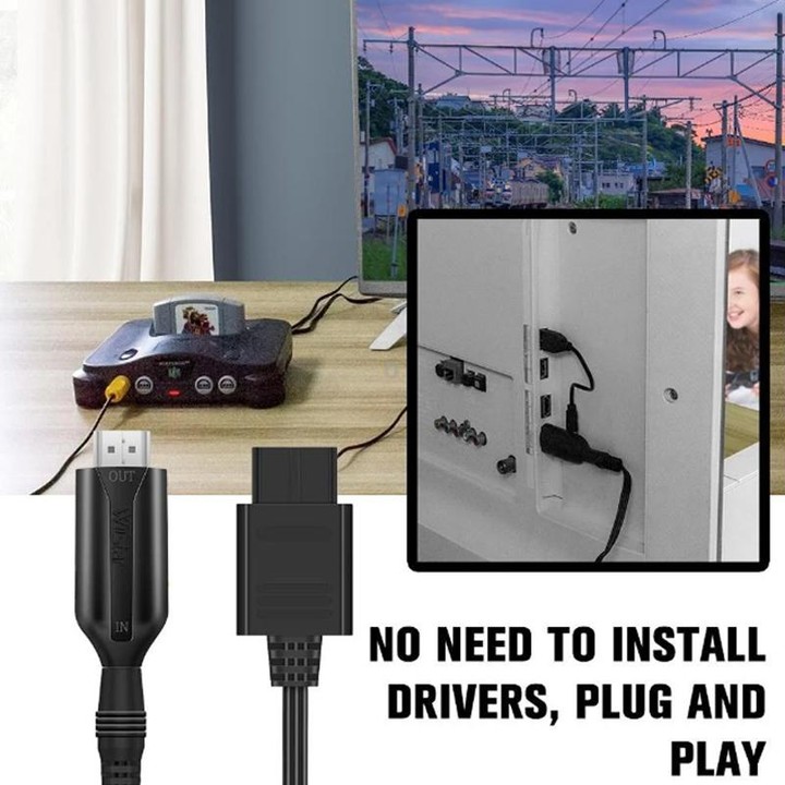 N64 To HDMI Converter For Nintendo Gamecube N64 / SNES / NGC(Black)