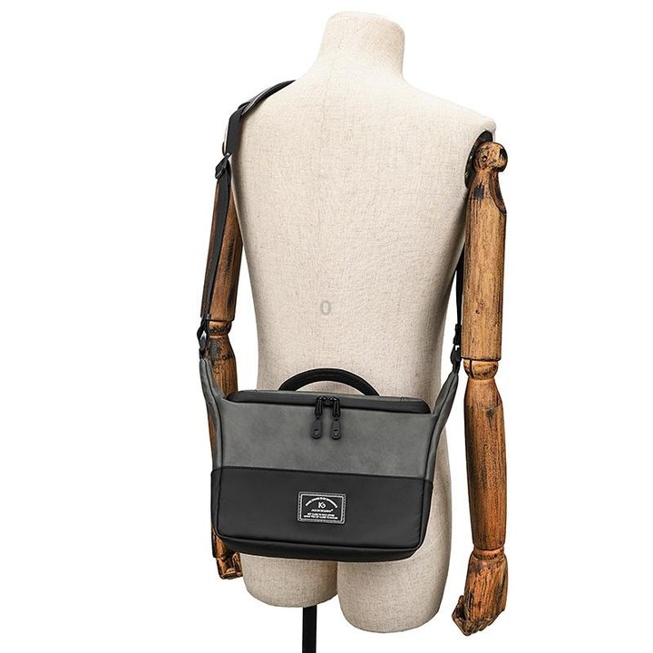 PU Leather Shoulder Crossbody Photography Bag SLR Camera Bag Lens Storage Bag(Brown)