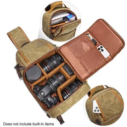 Outdoor Canvas Wear-resistant Waterproof Photography Shoulder Bag(Army Green)