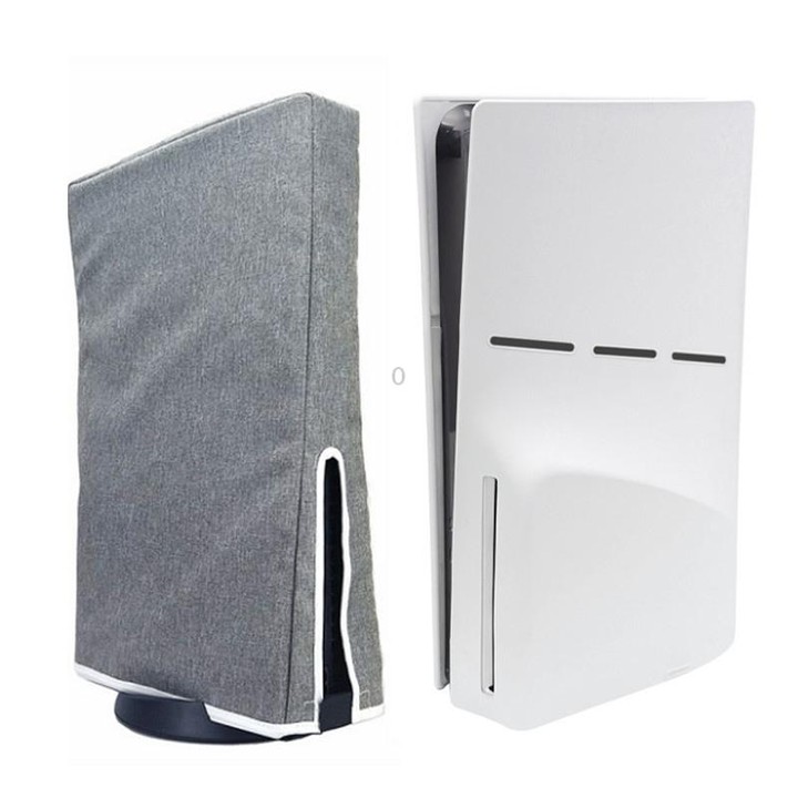 For PS5 Slim Disc & Digital Host Dust Cover Protective Case, Style: Vertical Gray