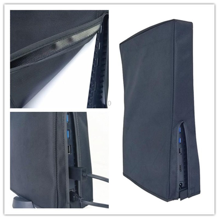 For PS5 Slim Disc & Digital Host Dust Cover Protective Case, Style: Horizontal Gray