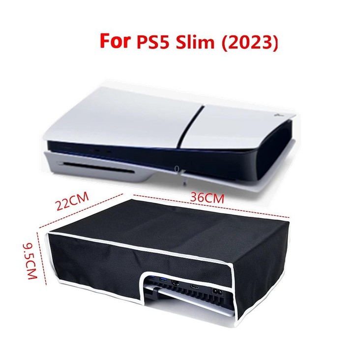 For PS5 Slim Disc & Digital Host Dust Cover Protective Case, Style: Horizontal Black