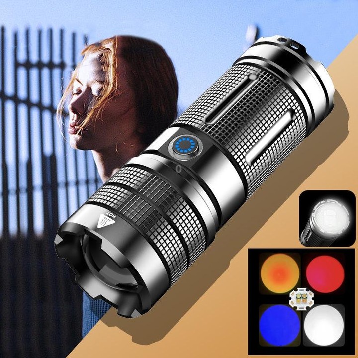 X3 Photography Atmosphere Fill-in Flashlight RGB Zoom Four-color Lighting Lamp(White Red Blue Yellow)