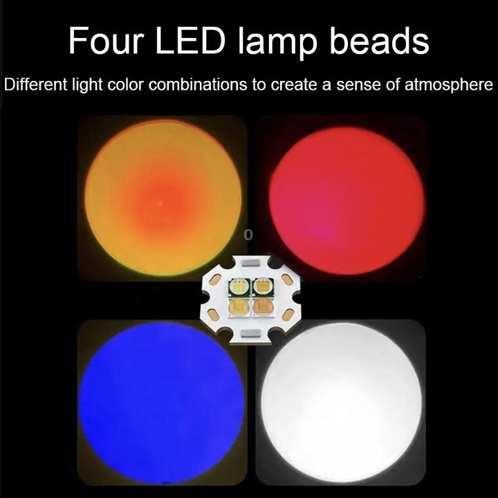 X3 Photography Atmosphere Fill-in Flashlight RGB Zoom Four-color Lighting Lamp(White Red Blue Yellow)