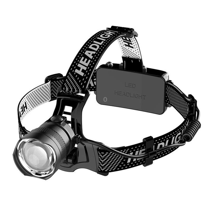 V103 P50 Outdoor Retractable Zoom Headlamp Waterproof Searchlight without Battery, Style: Non-sensor Model