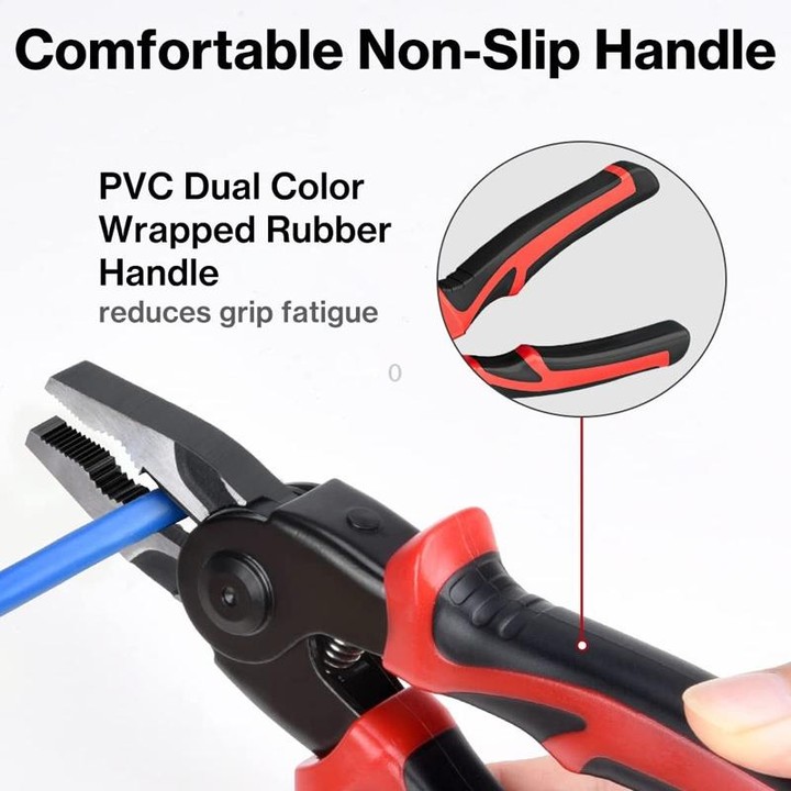 5 In 1 Combination Interchangeable Head Pliers Kit General Repair Screwdriver Pliers(Red Black)