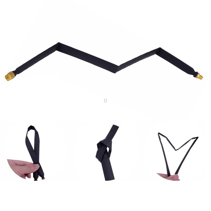 SMA Male To Female Fiberglass Antenna Through Wall Adapter Cable Flat Window Cable(40cm)
