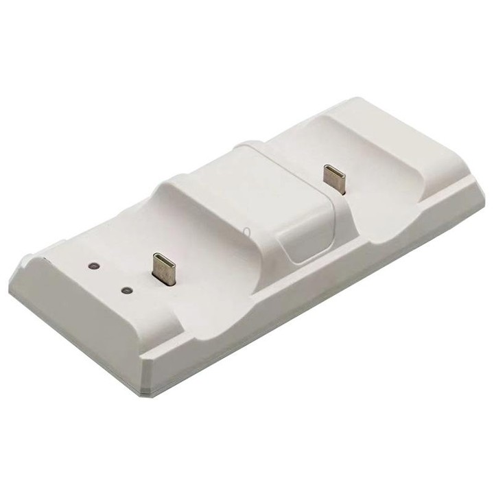 For PS5 Controller Dock Charger Gamepad Dual Port Quick Charger(White)