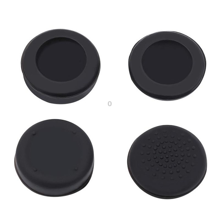 8pcs /Set For PS5 / PS4 Silicone Joystick Cap Booster Cap Gamepad Rocker Protective Case(Black)