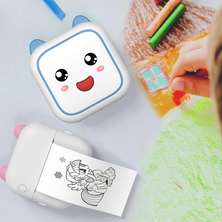 C26 Mini Portable Bluetooth Photo Label Thermal Printer, Spec: Pink+10 Paper