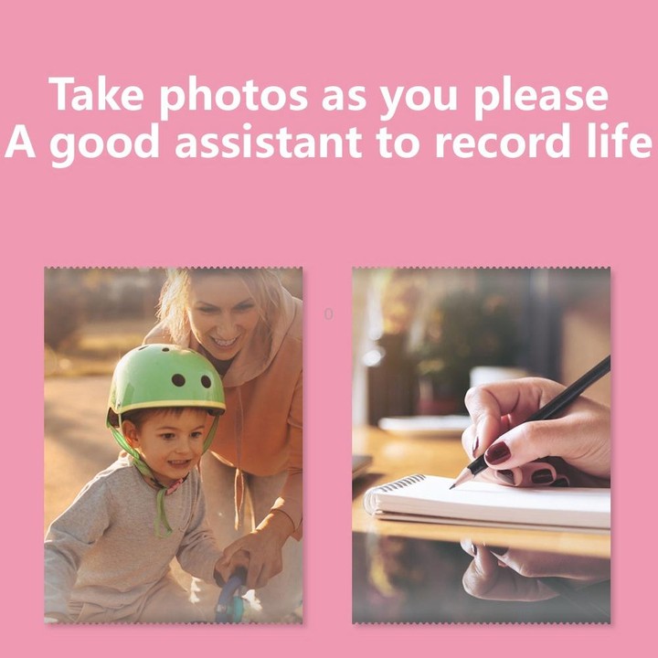C15 Mini Student Bluetooth Inkless Photo Label Thermal Printer, Spec: Pink+10 Paper