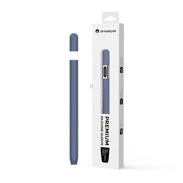 For Apple Pencil (USB-C) AhaStyle PT65-3 Silicone Same Color Protective Case(White)
