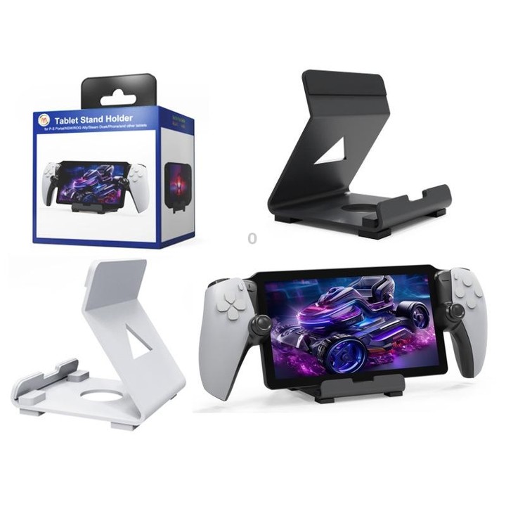 JYS Game Console Desktop Stand For PS Portal / Steam Deck / ROG Ally / Switch / Mobile Phones(White)