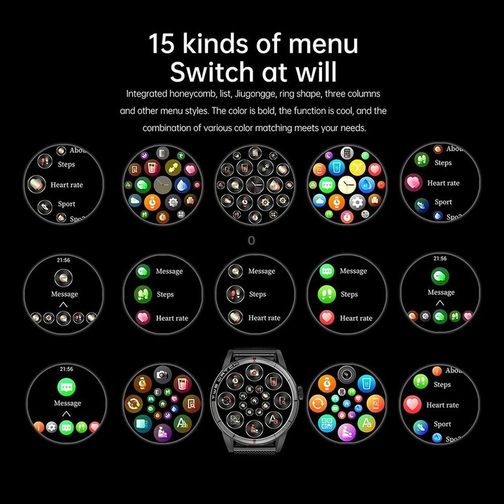 R6 1.32-Inch TWS 2-In-1 Bluetooth Headset Smart Watch, Heart Rate / Blood Oxygen Monitoring(Black Silicon)