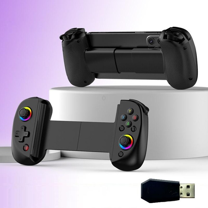 D8 Mobile Phone Stretch Band Light Gamepad Dual Hall Wireless Bluetooth Somatic Vibration Grip for PC / Android / IOS / Tablet /