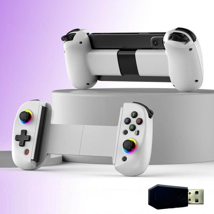 D8 Mobile Phone Stretch Band Light Gamepad Dual Hall Wireless Bluetooth Somatic Vibration Grip for PC / Android / IOS / Tablet /