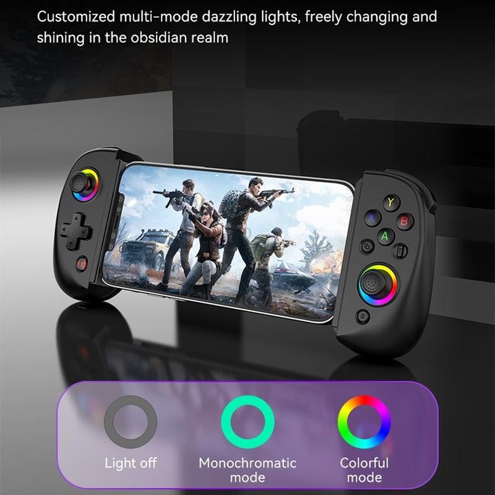 D8 Mobile Phone Stretch Band Light Gamepad Dual Hall Wireless Bluetooth Somatic Vibration Grip for PC / Android / IOS / Tablet /