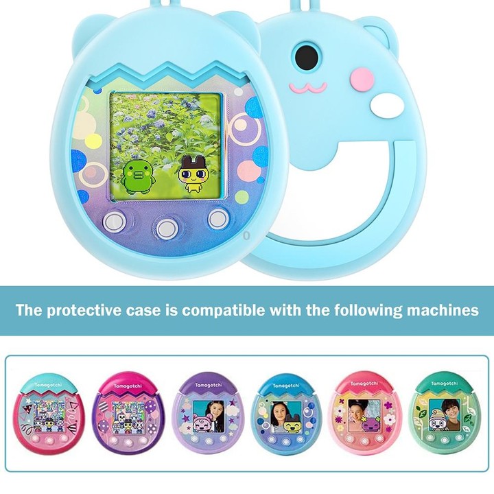 For Tamagotchi Pix Cartoon Electronic Pet Gaming Machine Silicone Protective Cover, Color: Purple