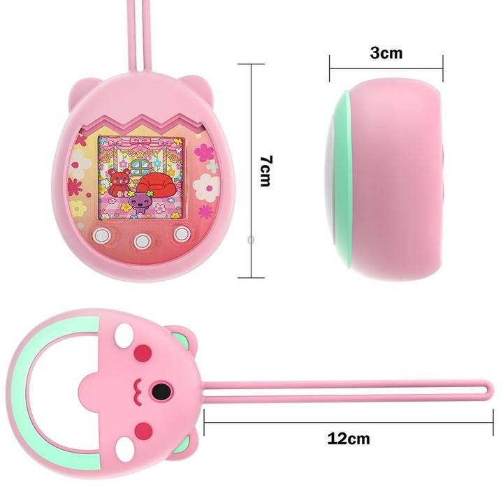 For Tamagotchi Pix Cartoon Electronic Pet Gaming Machine Silicone Protective Cover, Color: Purple