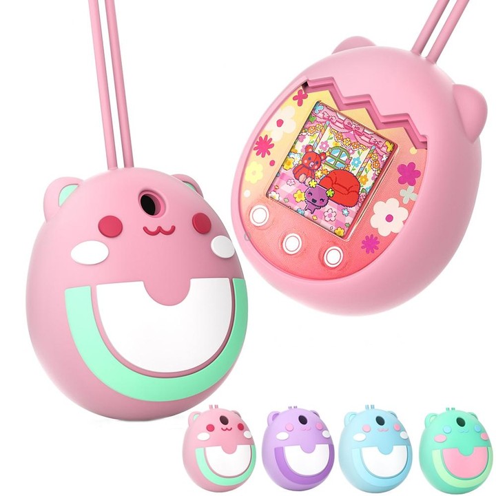 For Tamagotchi Pix Cartoon Electronic Pet Gaming Machine Silicone Protective Cover, Color: Purple