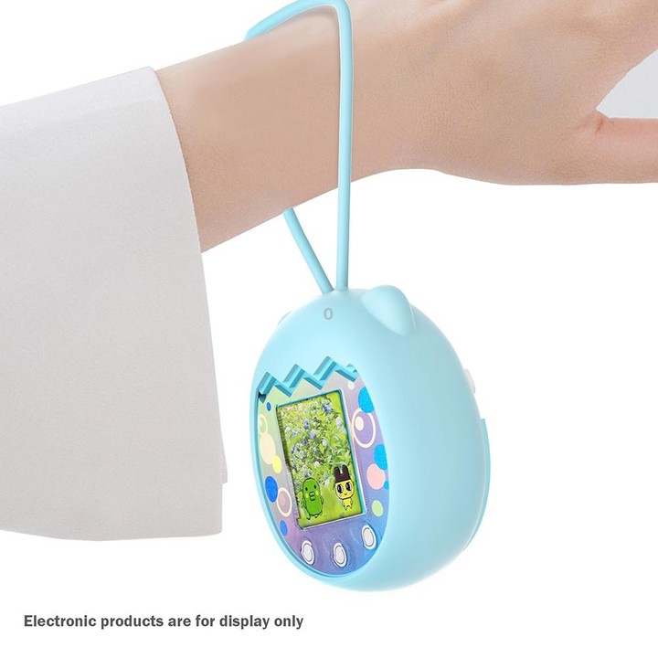 For Tamagotchi Pix Cartoon Electronic Pet Gaming Machine Silicone Protective Cover, Color: Cyan