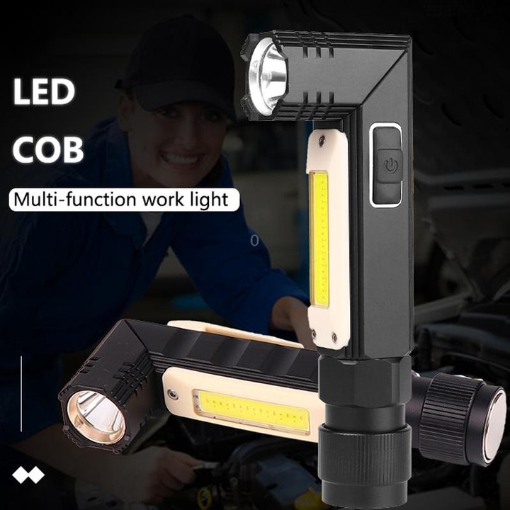 XPG+COB Red White Light USB Rechargeable Folding Strong Light Flashlight, Style: 3189B Small With Headlight Belt