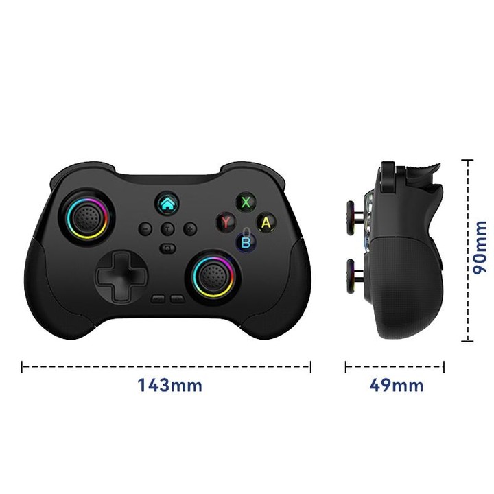 Z01 Wireless Gaming Vortex Dual Hall Body Grip For Switch / PS3 / PS4 / Adroid / IOS(green)