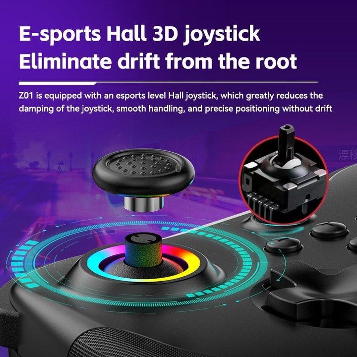 Z01 Wireless Gaming Vortex Dual Hall Body Grip For Switch / PS3 / PS4 / Adroid / IOS(green)