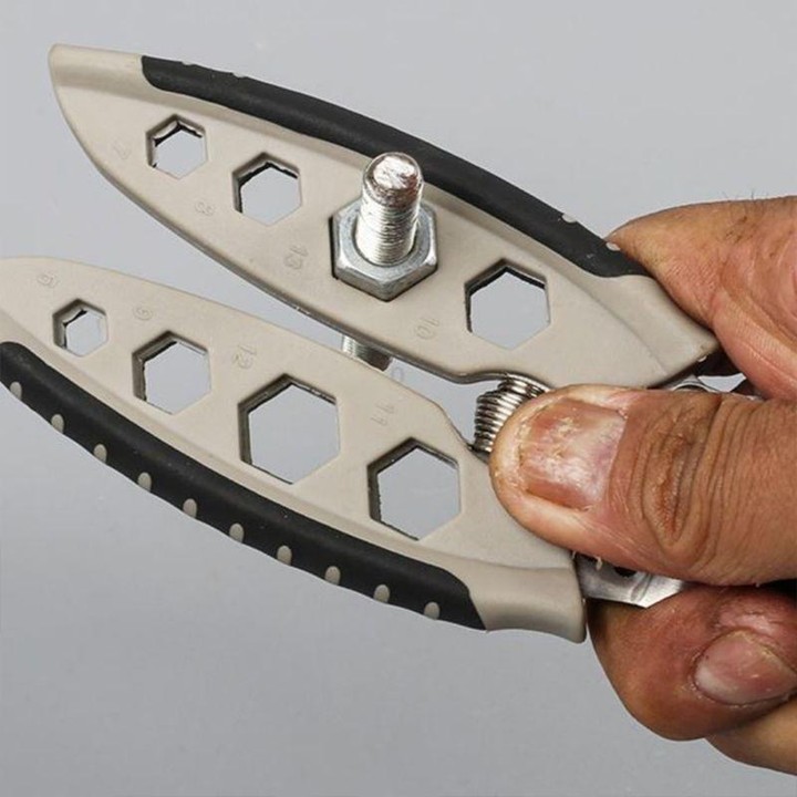 7-inch Multipurpose Wire Stripper With 6 Sizes of Hex Holes(Steel Color)