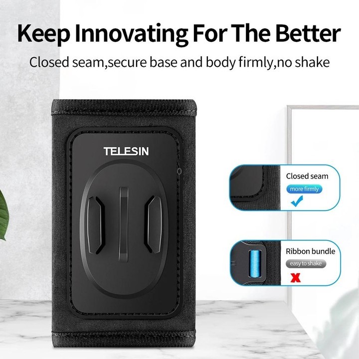 TELESIN Backpack Shoulder Strap Bracket Mount for GoPro Hero / Insta360 / SJCAM / DJI Action Accessories, Spec: Set A