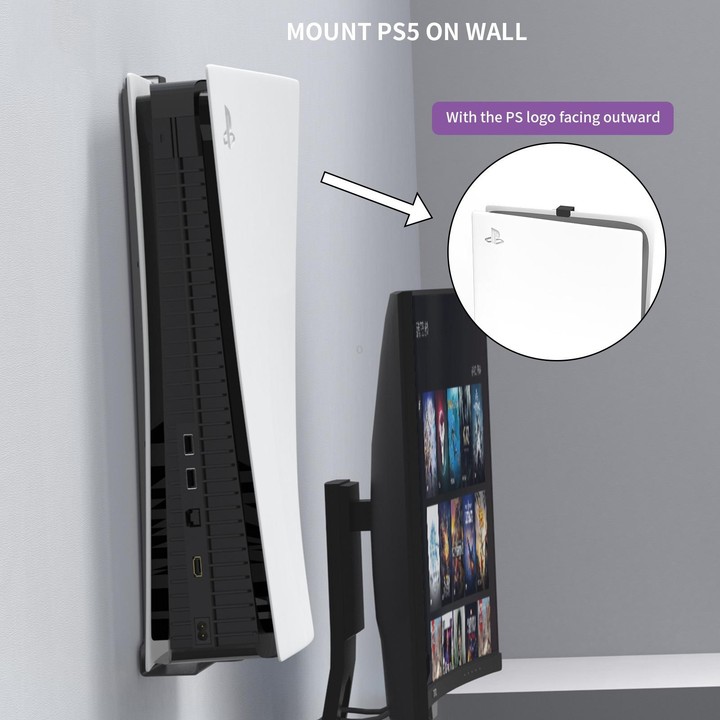 JYS-P5149 For PS5 Wall Bracket Storage Hook Suit Game Console Storage Bracket