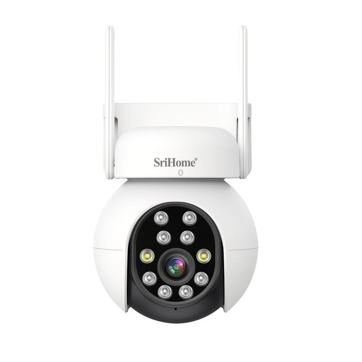 SriHome SH052 Wifi 5MP Wireless PTZ IP AI Auto Tracking Sound&Light Alarm Starlight Color Night Vision Outdoors Surveillance Cam