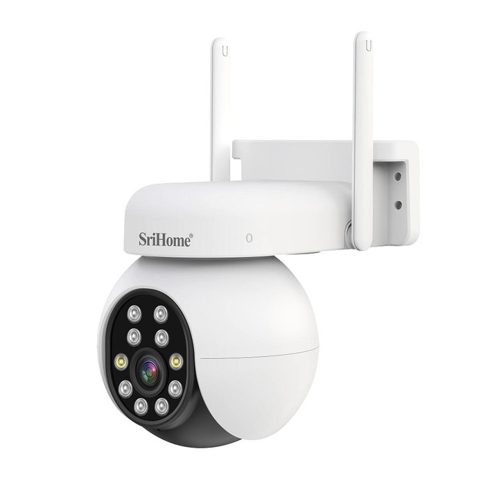 SriHome SH052 Wifi 5MP Wireless PTZ IP AI Auto Tracking Sound&Light Alarm Starlight Color Night Vision Outdoors Surveillance Cam