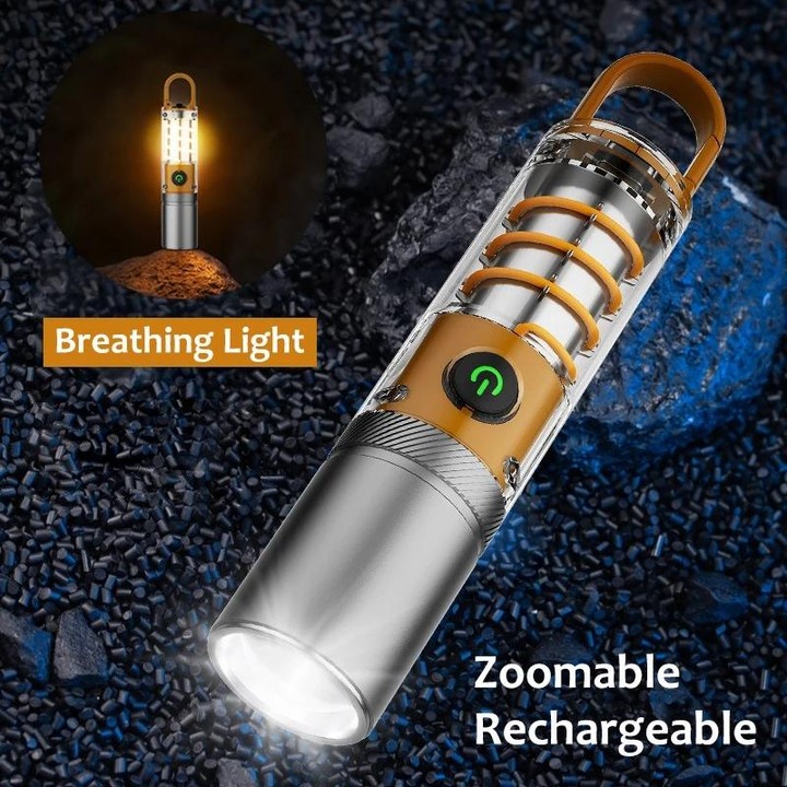 X10 White Laser Outdoor LED Flashlight Multi-Functional Camping Lighting Flashlight Portable Rechargeable Work Lamp