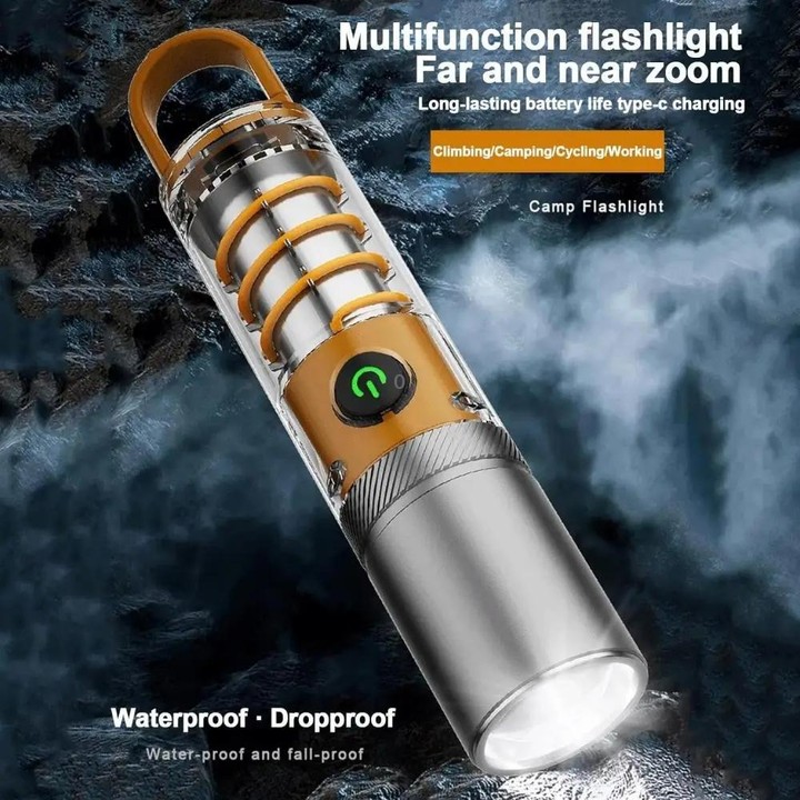 X10 White Laser Outdoor LED Flashlight Multi-Functional Camping Lighting Flashlight Portable Rechargeable Work Lamp