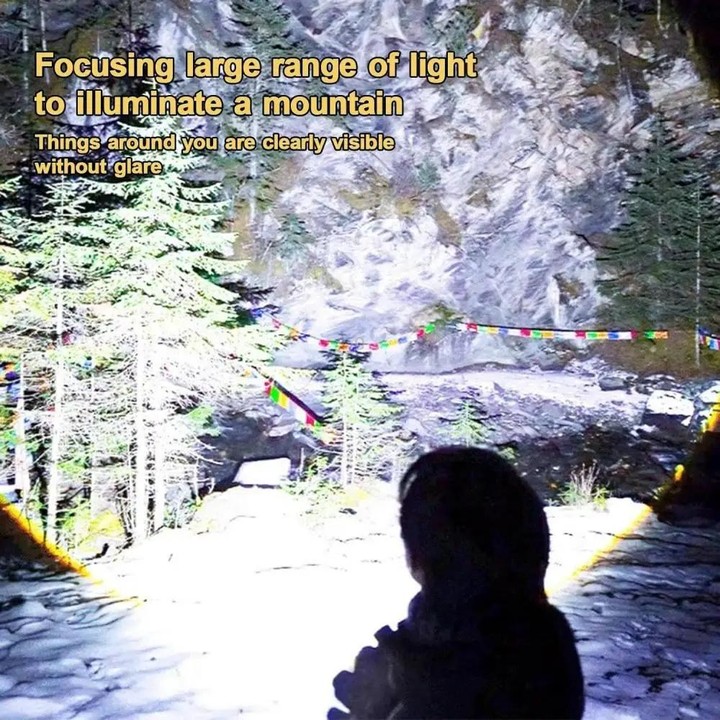 X10 White Laser Outdoor LED Flashlight Multi-Functional Camping Lighting Flashlight Portable Rechargeable Work Lamp