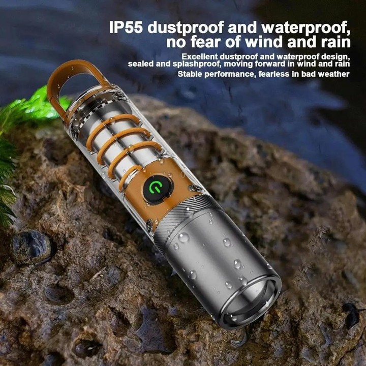 X10 White Laser Outdoor LED Flashlight Multi-Functional Camping Lighting Flashlight Portable Rechargeable Work Lamp
