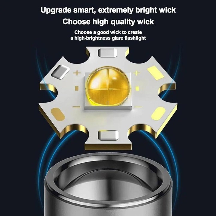 X10 White Laser Outdoor LED Flashlight Multi-Functional Camping Lighting Flashlight Portable Rechargeable Work Lamp
