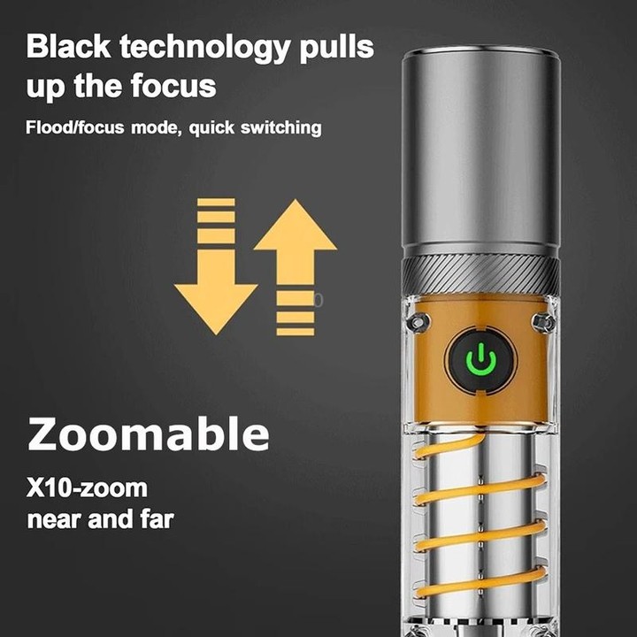 X10 White Laser Outdoor LED Flashlight Multi-Functional Camping Lighting Flashlight Portable Rechargeable Work Lamp