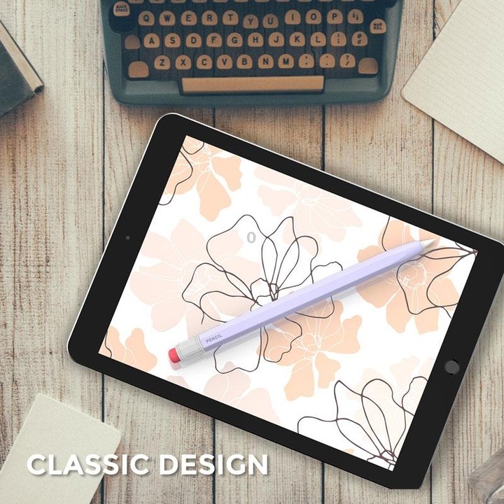 For Apple Pencil 1 AhaStyle PT180-1 Retro Stylus Protective Case Drop Proof Capacitive Pen Cover(Yellow)