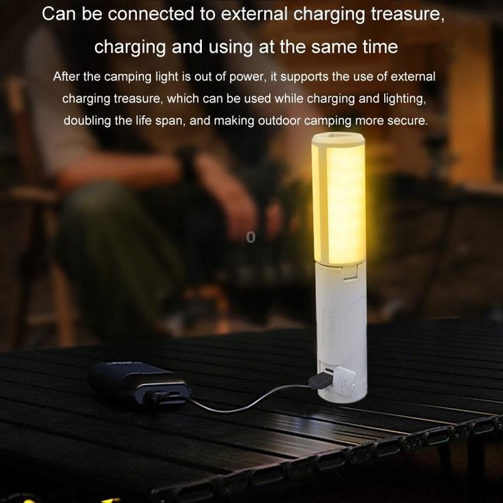 3500mAh M26 Foldable Handheld Lamp Portable Triple Leaf Hook Outdoor Flashlight Multi-Functional Camping Light