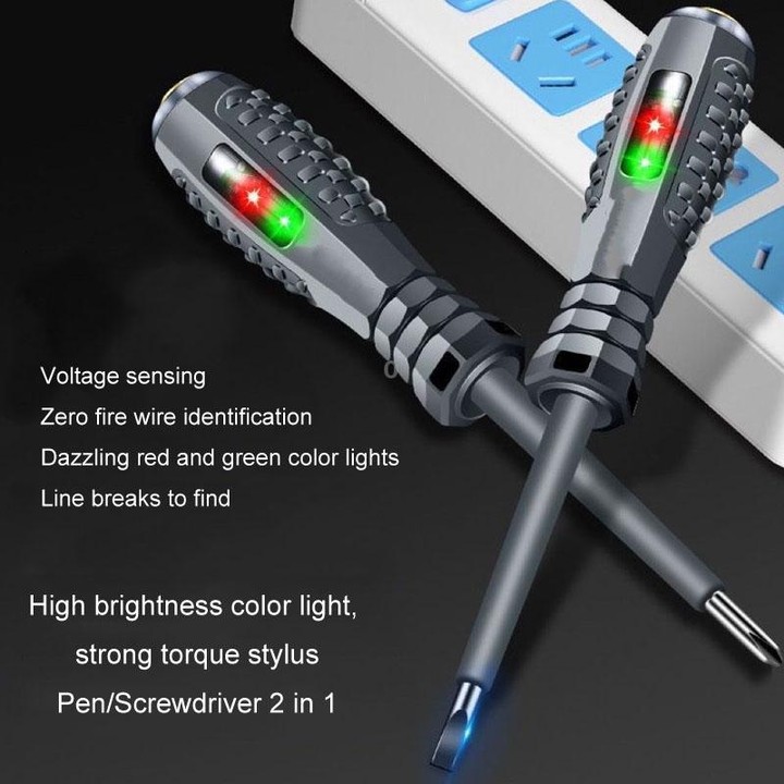 High Torque High Bright Electrician Tester Smart Test Breakpoint Specific Screwdriver(Phillips)
